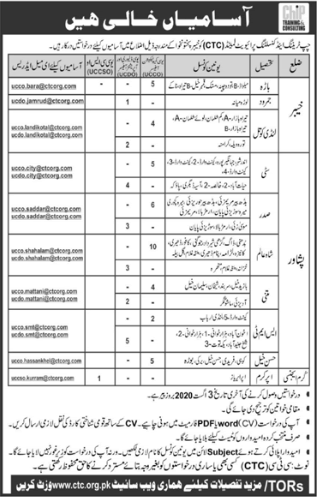Chip Training and Consulting KPK Jobs July 2020 August CTC UCCO, UCDO & UCCSO Latest