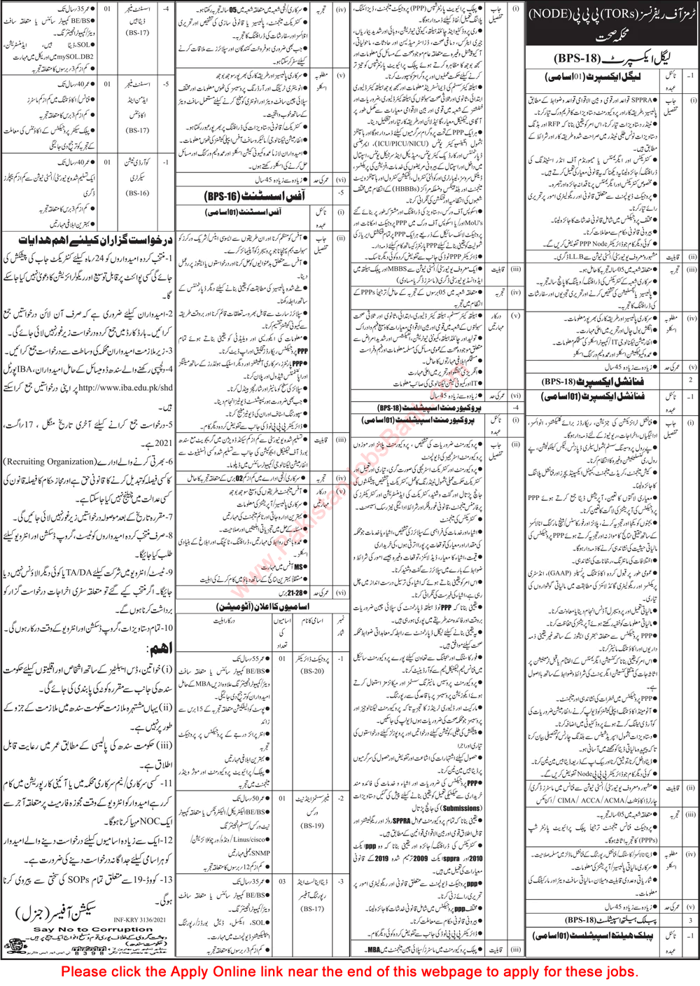 Health Department Sindh Jobs August 2021 Apply Online Database Analysts, Office Assistant & Others Latest