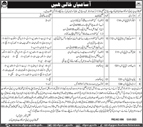 Law and Parliamentary Affairs Department Balochistan Jobs 2023 Naib Qasid, Assistant Computer Operators & Others Latest