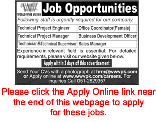 Worldwide Vision Islamabad Jobs 2024 Apply Online Sales Manager & Others Latest