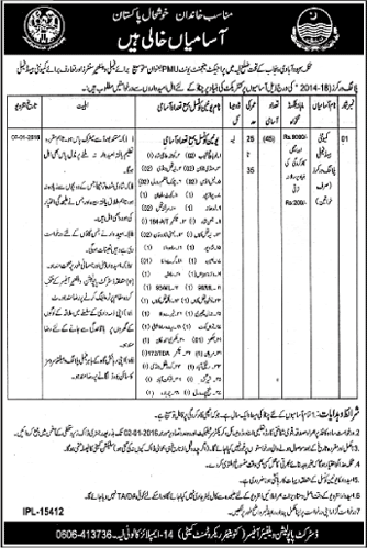 Population Welfare Department Layyah Jobs 2015 December Family Planning Workers Female Latest