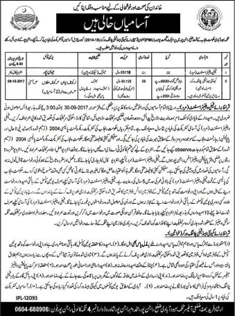 Population Welfare Department Rajanpur Jobs 2017 September Family Planning Workers & Welfare Assistant Latest