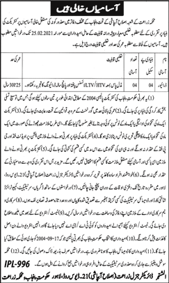Driver Jobs in Agriculture Department Punjab 2021 January / February Latest