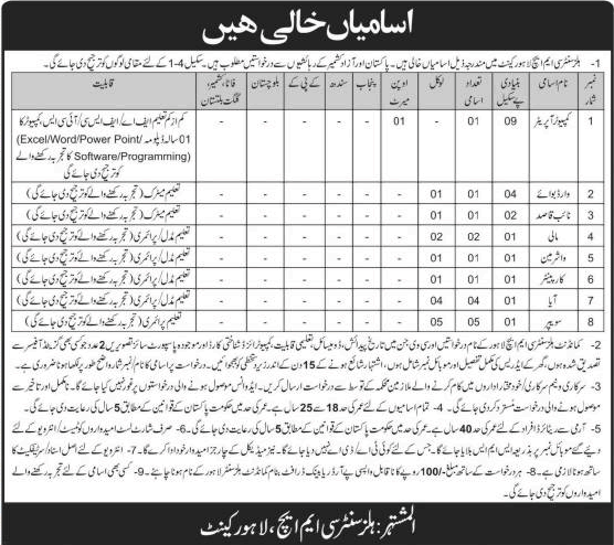 CMH Lahore Jobs July 2023 Combined Military Hospital Sweepers & Others Latest