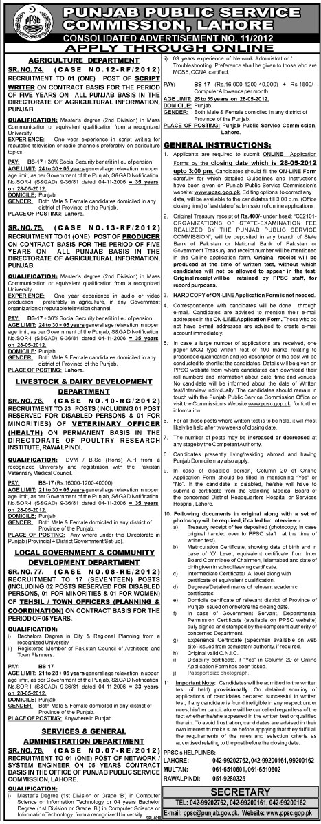 Jobs at Punjab Public Service Commission (PPSC) (BS-17)