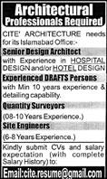 Architectural Professionals Required