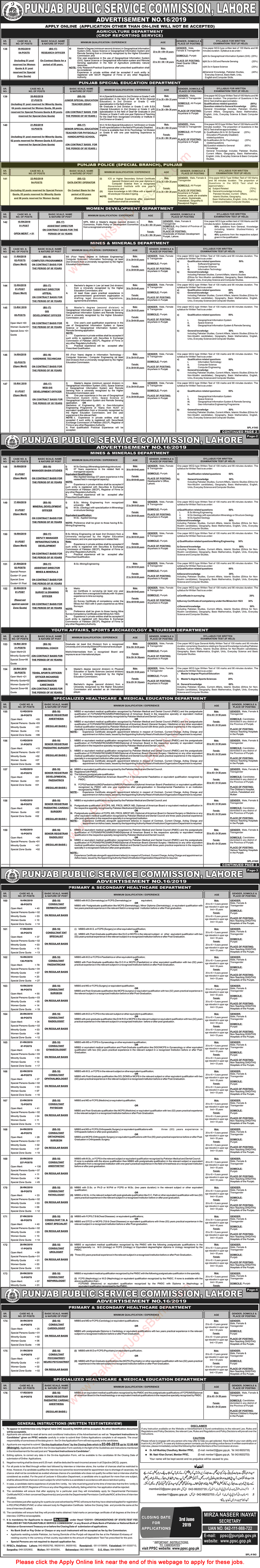 Data Entry Operator Jobs in Punjab Police May 2019 in Special Branch PPSC Apply Online Latest