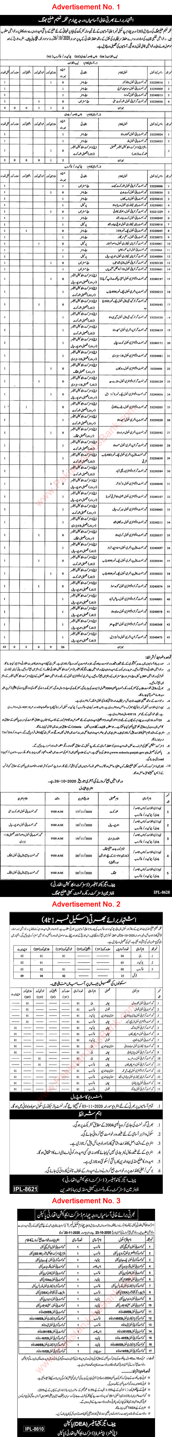 Education Department Jhang / Pakpattan / Mandi Bahauddin Jobs October 2020 Punjab District Education Authority (DEA) Latest