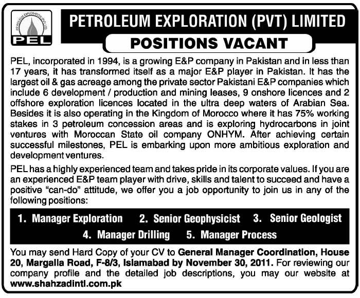 Petroleum Exploration Pvt Ltd Jobs Opportunity