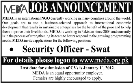 MEDA Required the Services of Security Officer-Swat