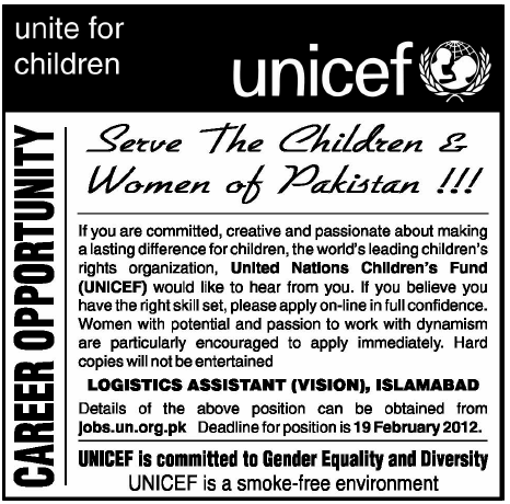 UNICEF Required Logistics Assistant