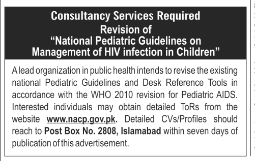 National AIDS Control Programme (NACP) Needs Consultant to Revise Guidelines