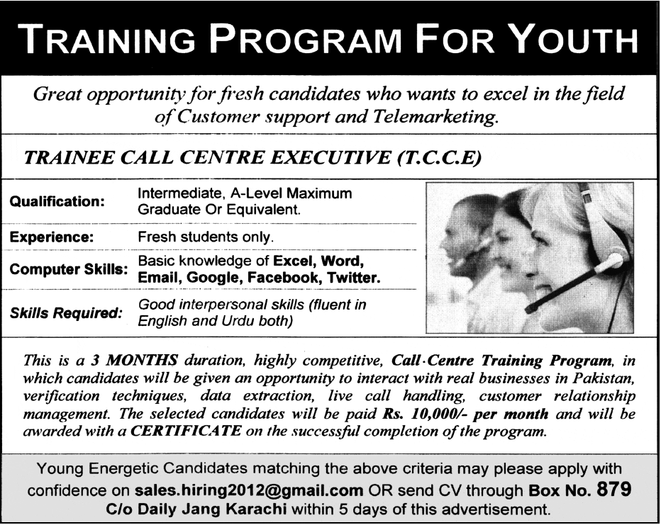 Call Center Training for Trainee Call Center Executive (TCCE)