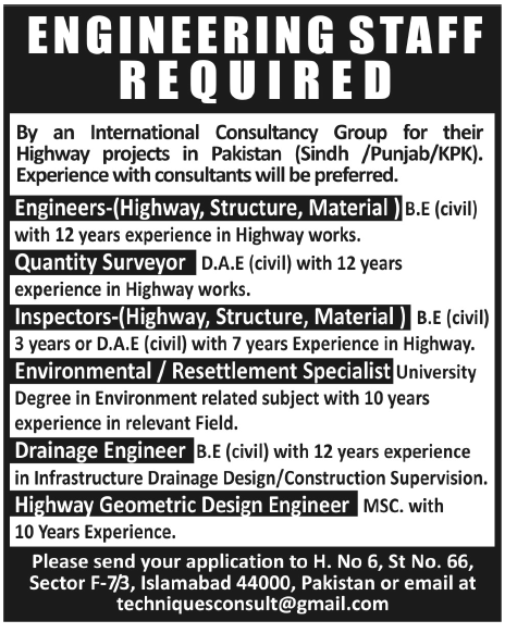 Techniques Consulting Engineers (TCE) Jobs for Engineering Staff