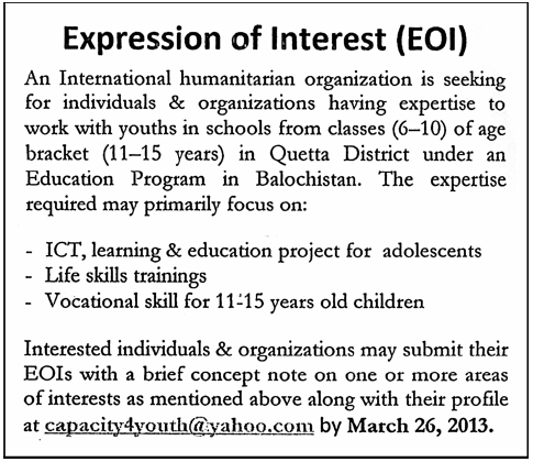 Education Experts Jobs for Education Program of an International NGO
