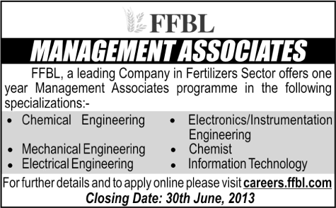FFBL Management Associates Program Jobs 2013-June-16 Online Apply