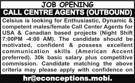 Call Center Jobs in Islamabad October 2015 at E-Conceptions