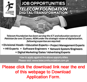 Telecom Foundation Pakistan Jobs 2020 May Application Form Software Engineers & Others Latest