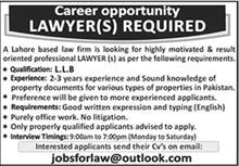 Lawyer Jobs in Lahore July 2021 August Law Firm Latest