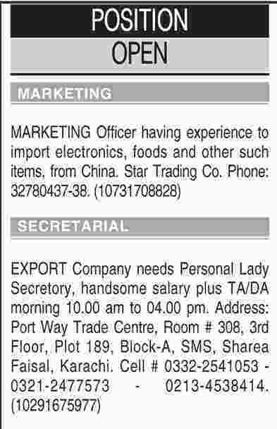 Misc. Jobs in Dawn Classified