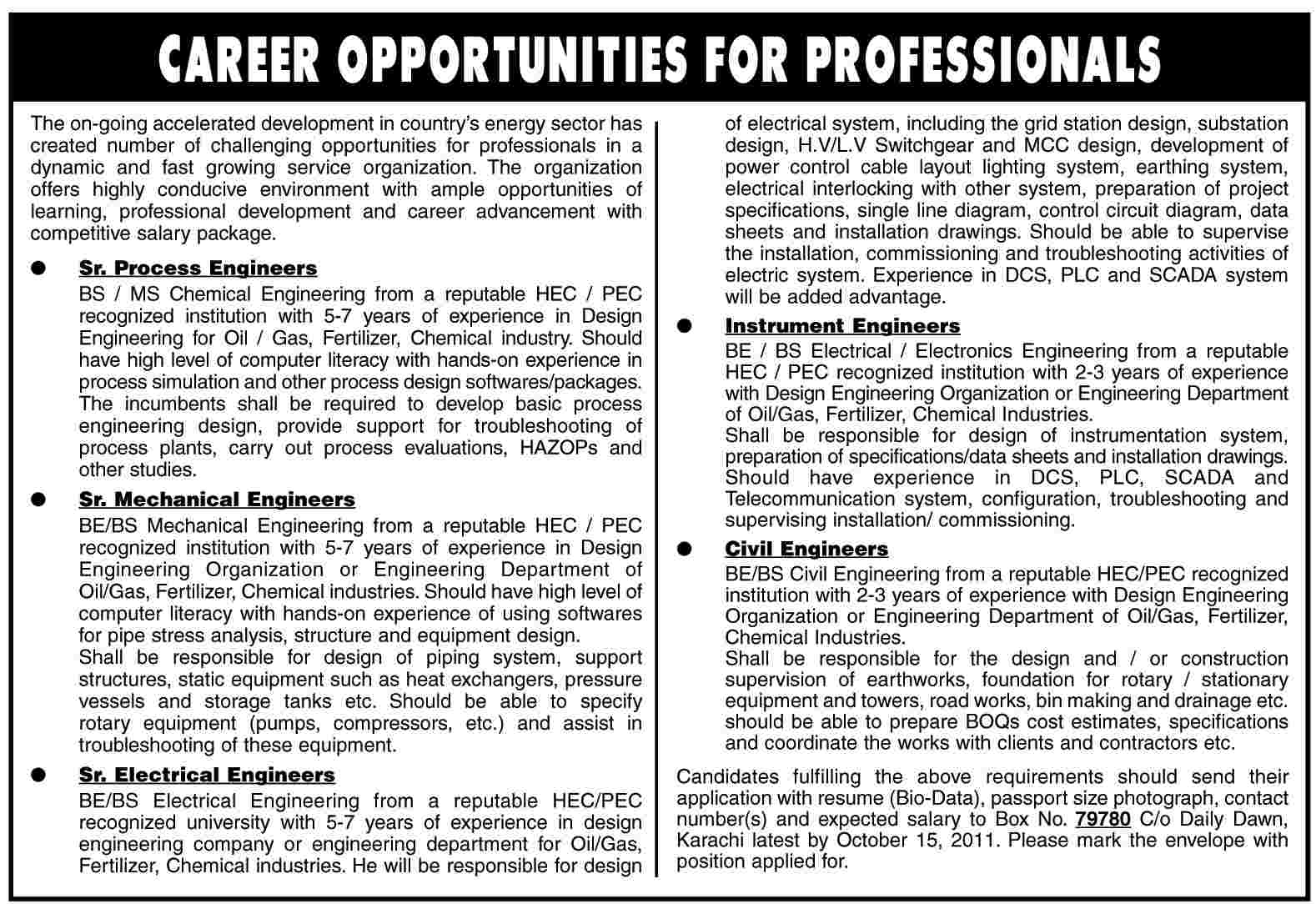 Career Opportunites in Energy Sector