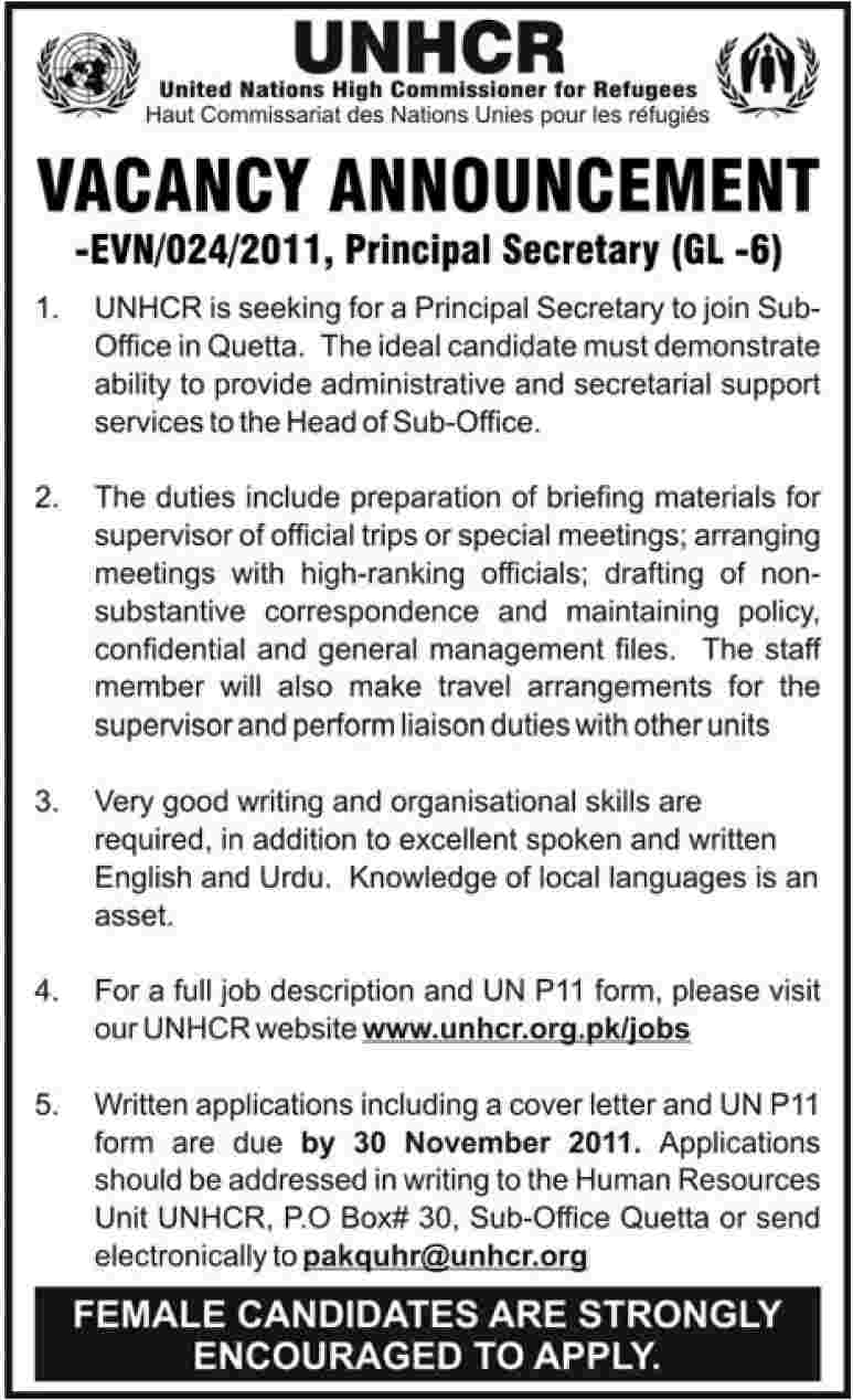 UNHCR Job Opportunities