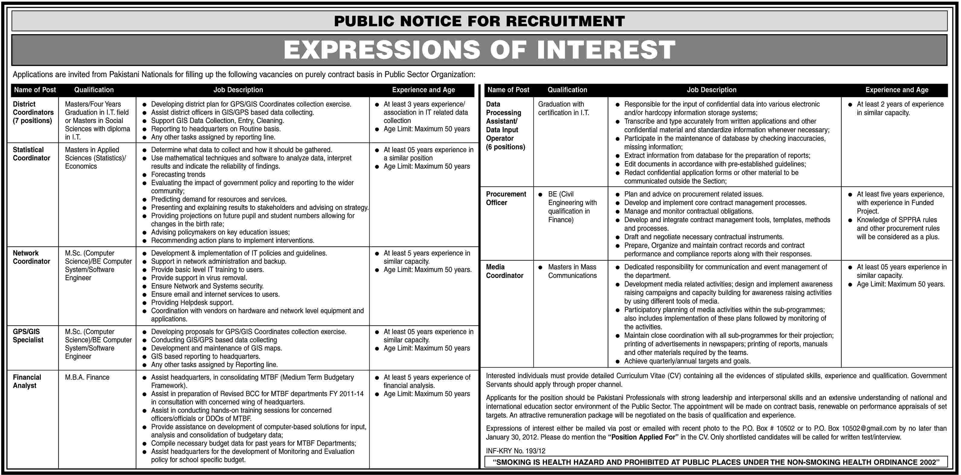 Public Sector Organization Jobs Opportunity