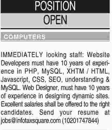 Misc. Jobs in Dawn Classified