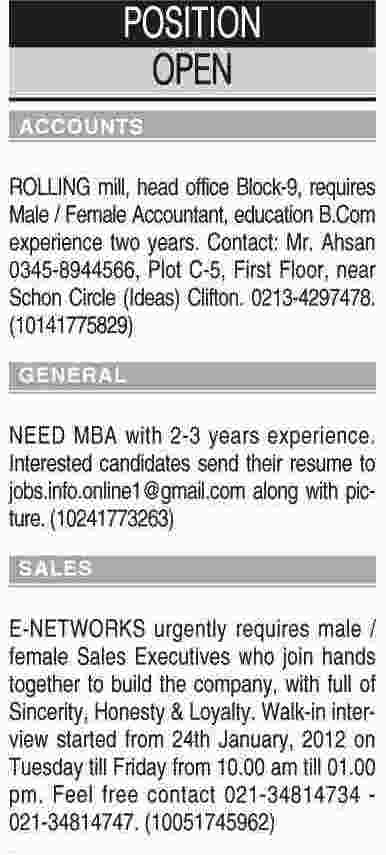 Misc. Jobs in Dawn Classified