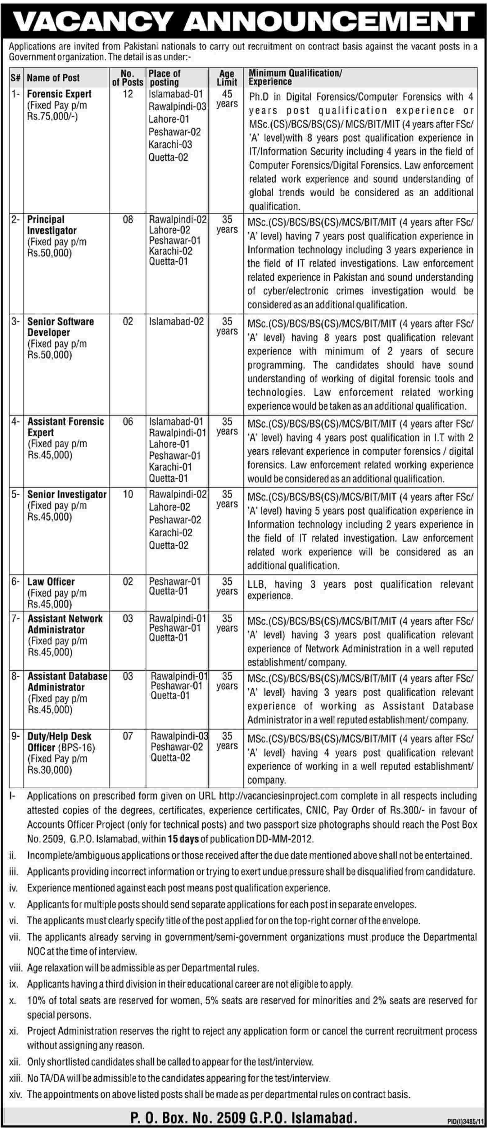 Government Sector Organization Jobs Opportunity