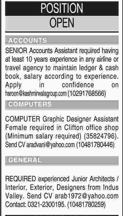 Misc. Jobs in Dawn Classified