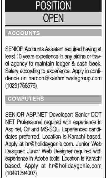 Misc. Jobs in Dawn Classified