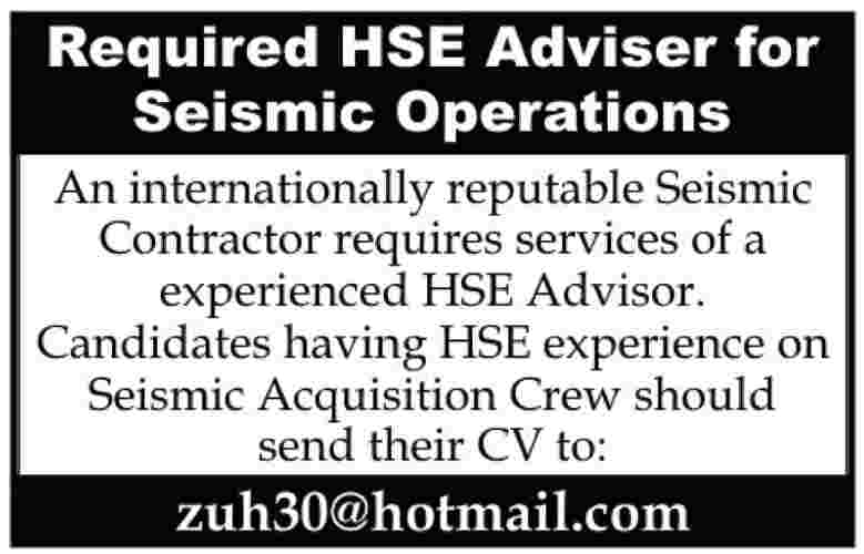 HSE Advisor Required