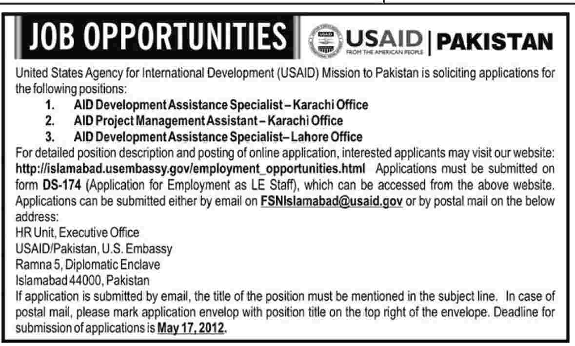 Management jobs at USAID (UN. job)