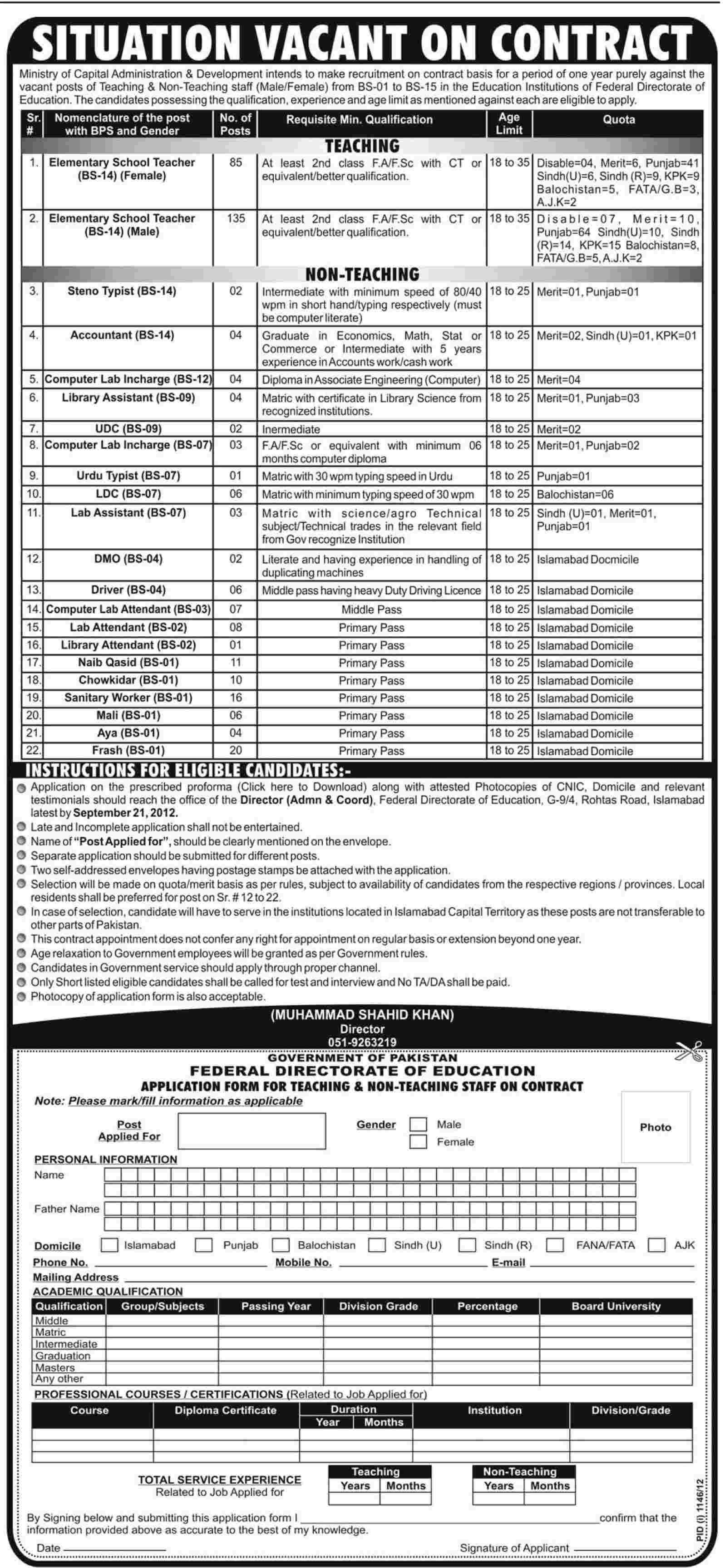 Ministry of Capital Administration and Development Jobs (Government Job)