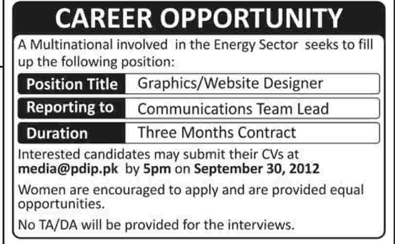 A Multinational Energy Sector Organization Requires Website Designer