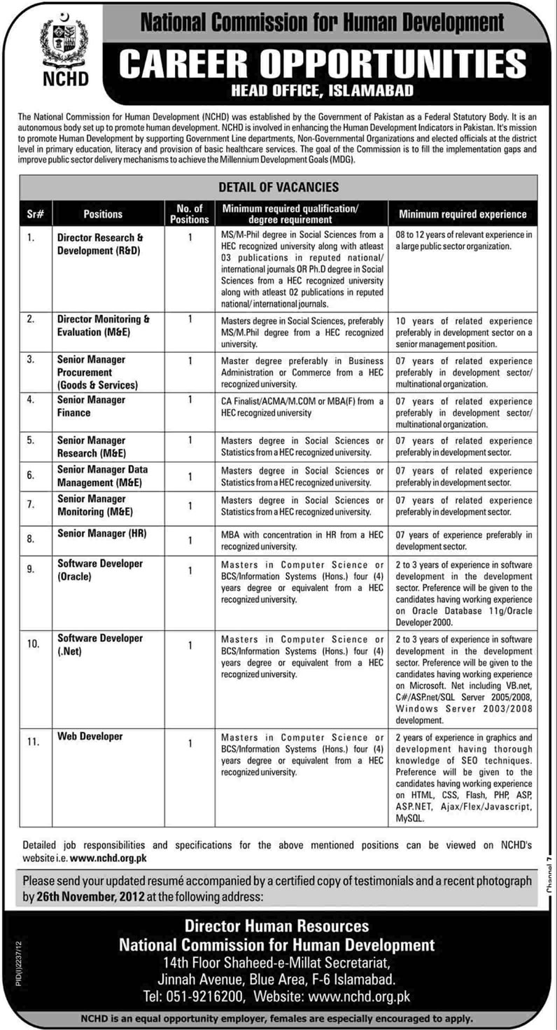 The National Commission for Human Development Jobs