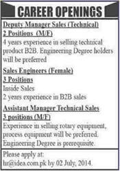 Industrial Development & Engineering Associates Karachi Jobs 2014 June / July in Sales and Marketing