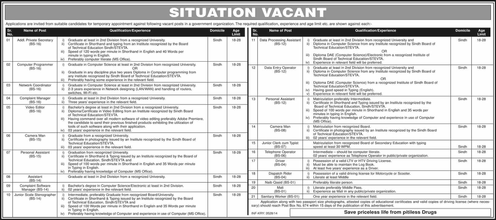 PO Box 674 Jobs 2014 November in Government Organization Latest