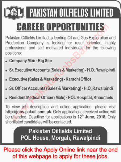 Pakistan Oilfields Limited Jobs July 2016 POL Apply Online Latest / New