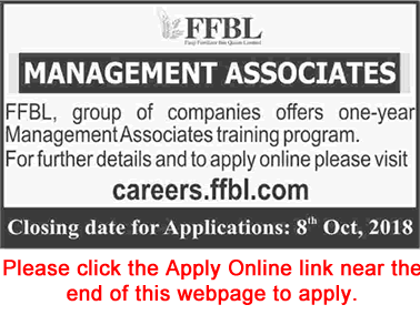 FFBL Management Associate Jobs 2018 September Apply Online Fauji Fertilizer Bin Qasim Limited Latest