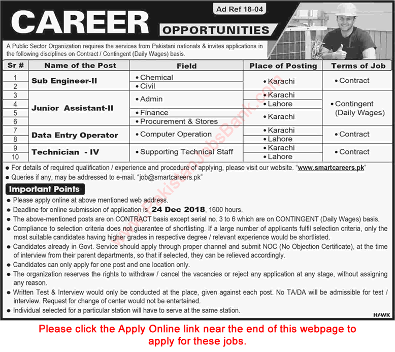 SUPARCO Jobs December 2018 www.smartcareers.pk Online Application Form Latest