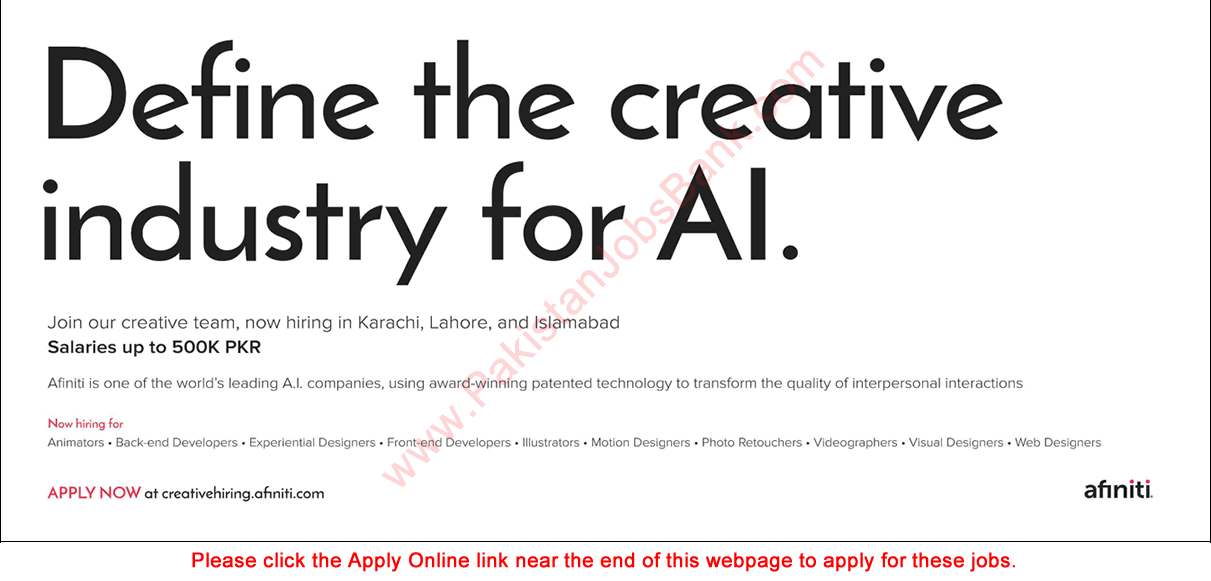 Afiniti Pakistan Jobs 2019 December 2020 Apply Online Web Developers / Designers & Others Latest