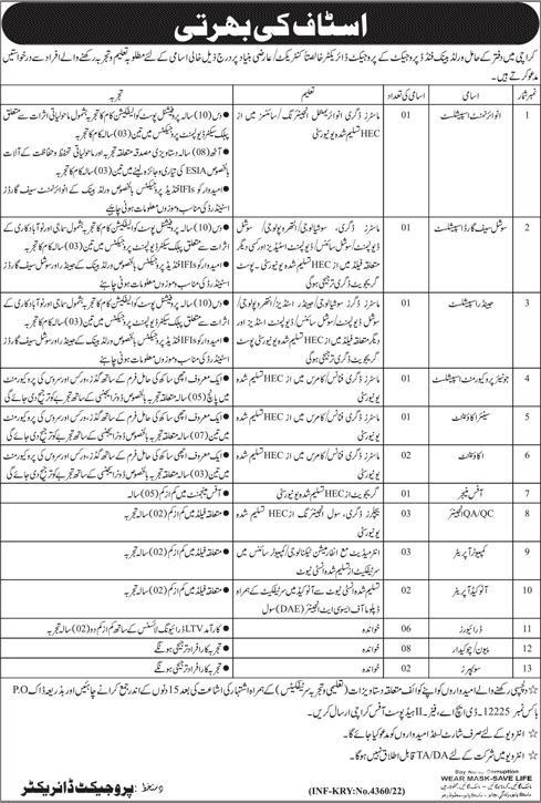 PO Box 12225 Karachi Jobs November 2022 World Bank Funded Project Latest