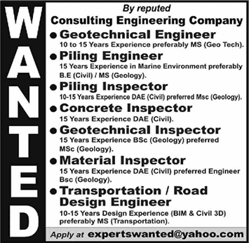 Consulting Engineering Company Jobs February 2024 Engineers, Inspectors & Others Latest