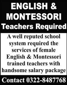 Teachers Required