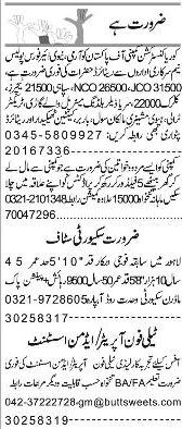 Misc. Jobs in Lahore Express Classified 2