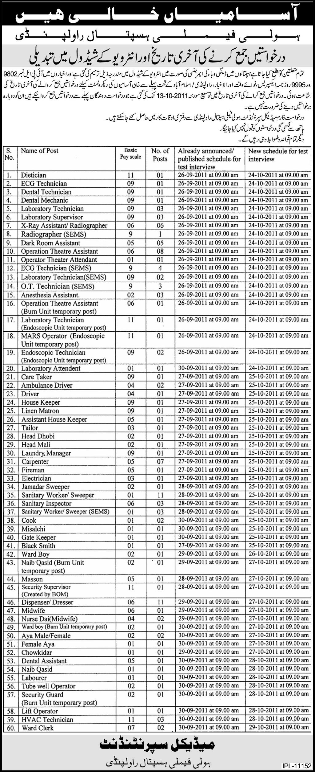 Holy Family Hospital Jobs Opportunities