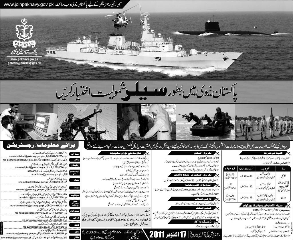 Pakistan Navy Career Opportunity as a Sailor