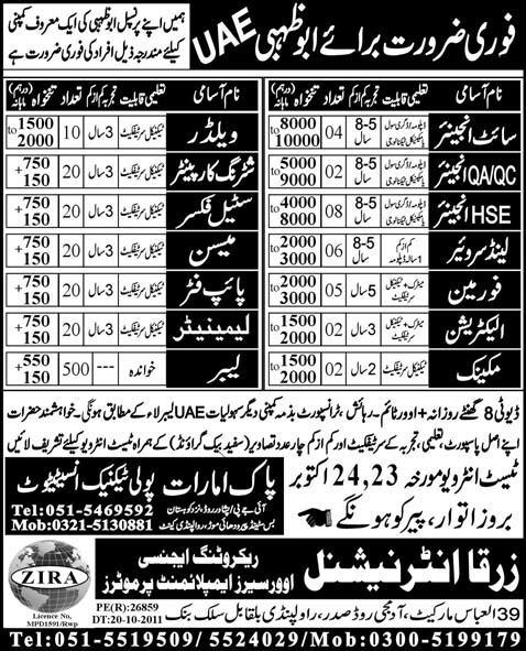 Jobs in Abu Dhabi UAE